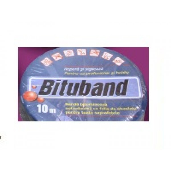 BITUBAND - Banda bituminoasa autoadeziva cu folie de aluminiu , latime 7.5 cm , Rola 10 ml