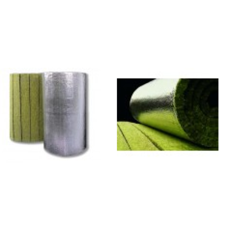 Saltea lamelara caserata cu folie de aluminiu grosime 40 mm latime 1000 mm , KNAUF Power-teK LM 550 ALU max 550 °C , 60 kg/m3, Rola 6 m2