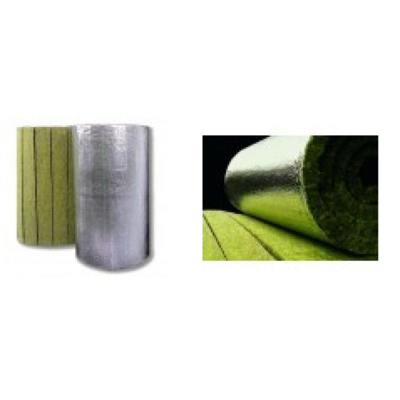 Saltea lamelara caserata cu folie de aluminiu grosime 40 mm latime 1000 mm , KNAUF Power-teK LM 550 ALU max 550 °C , 60 kg/m3, Rola 6 m2