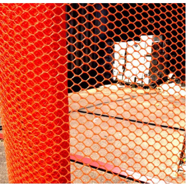 Plasa plastic delimitare santier (avertizare lucrari) portocalie 1.0m x 50m Rola 50 m2
